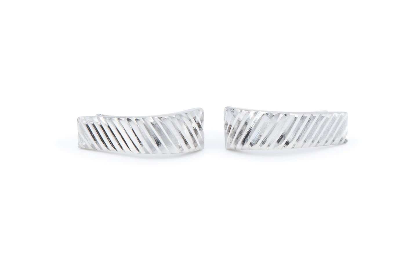 Bequasa Serperntine Links Pattern Ohrringe, Silber 925, Rhodiniert