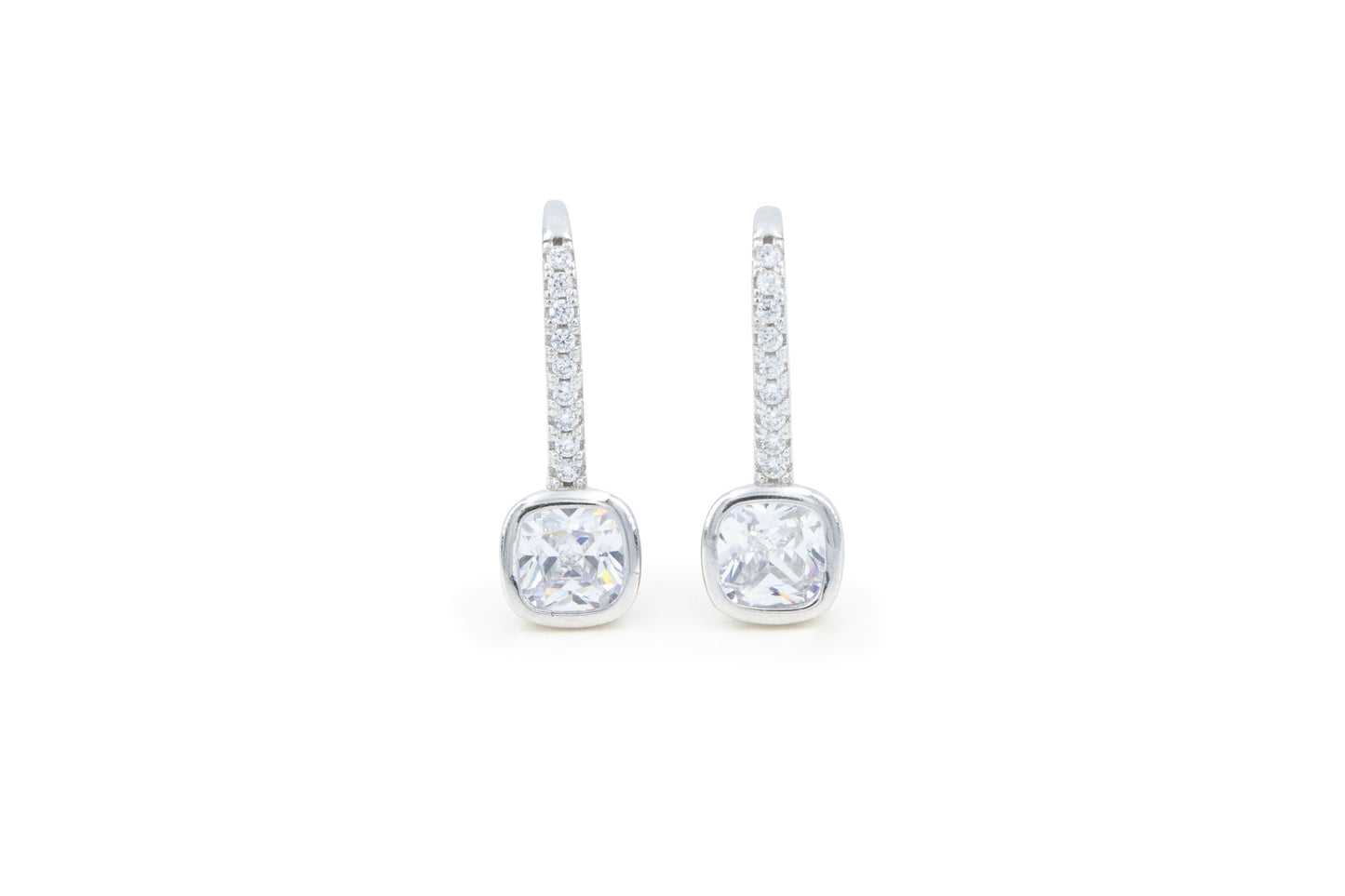 Bequasa Creativity Cristall Ohrringe, Silber 925, Rhodiniert