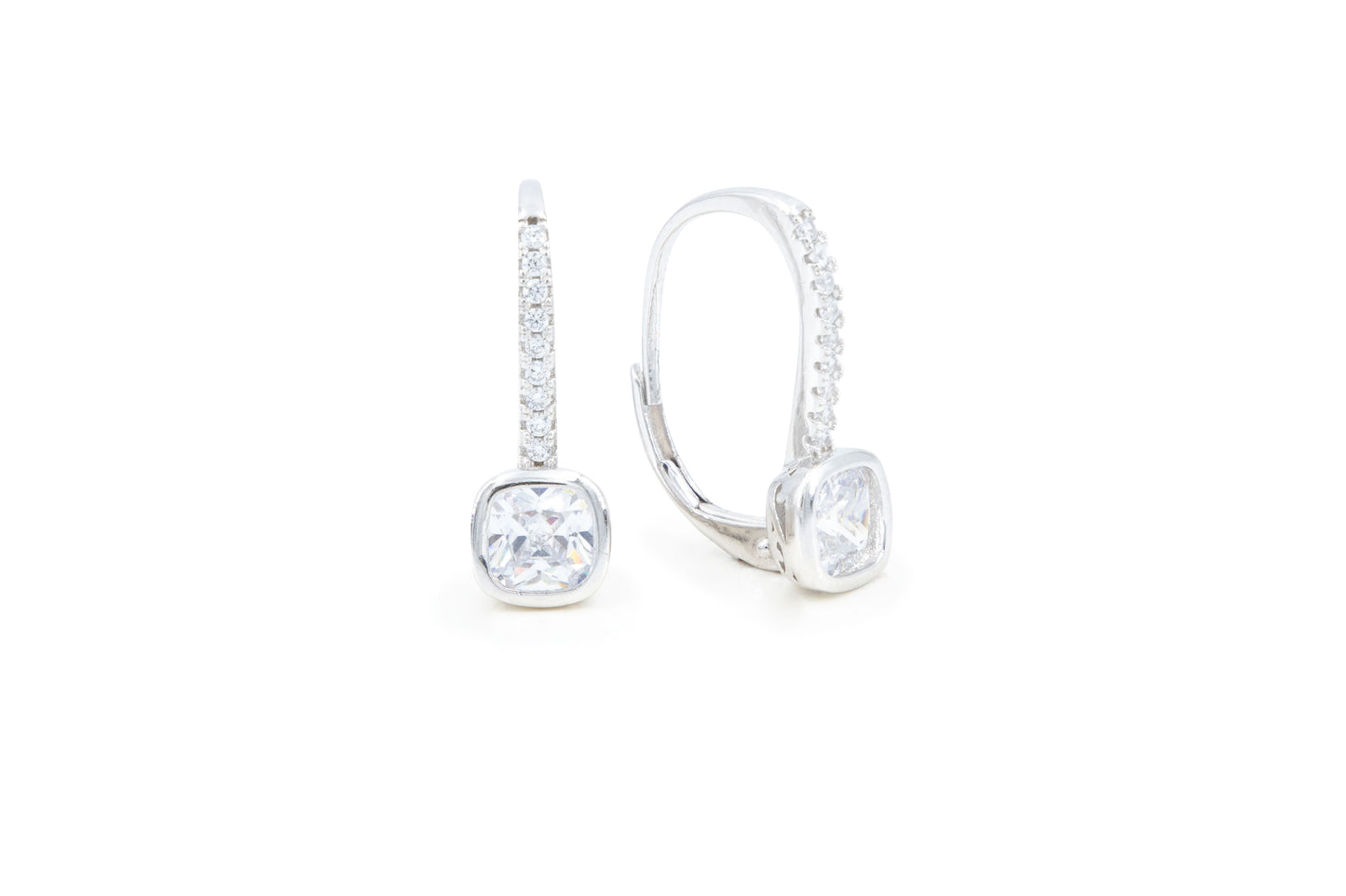 Bequasa Creativity Cristall Ohrringe, Silber 925, Rhodiniert