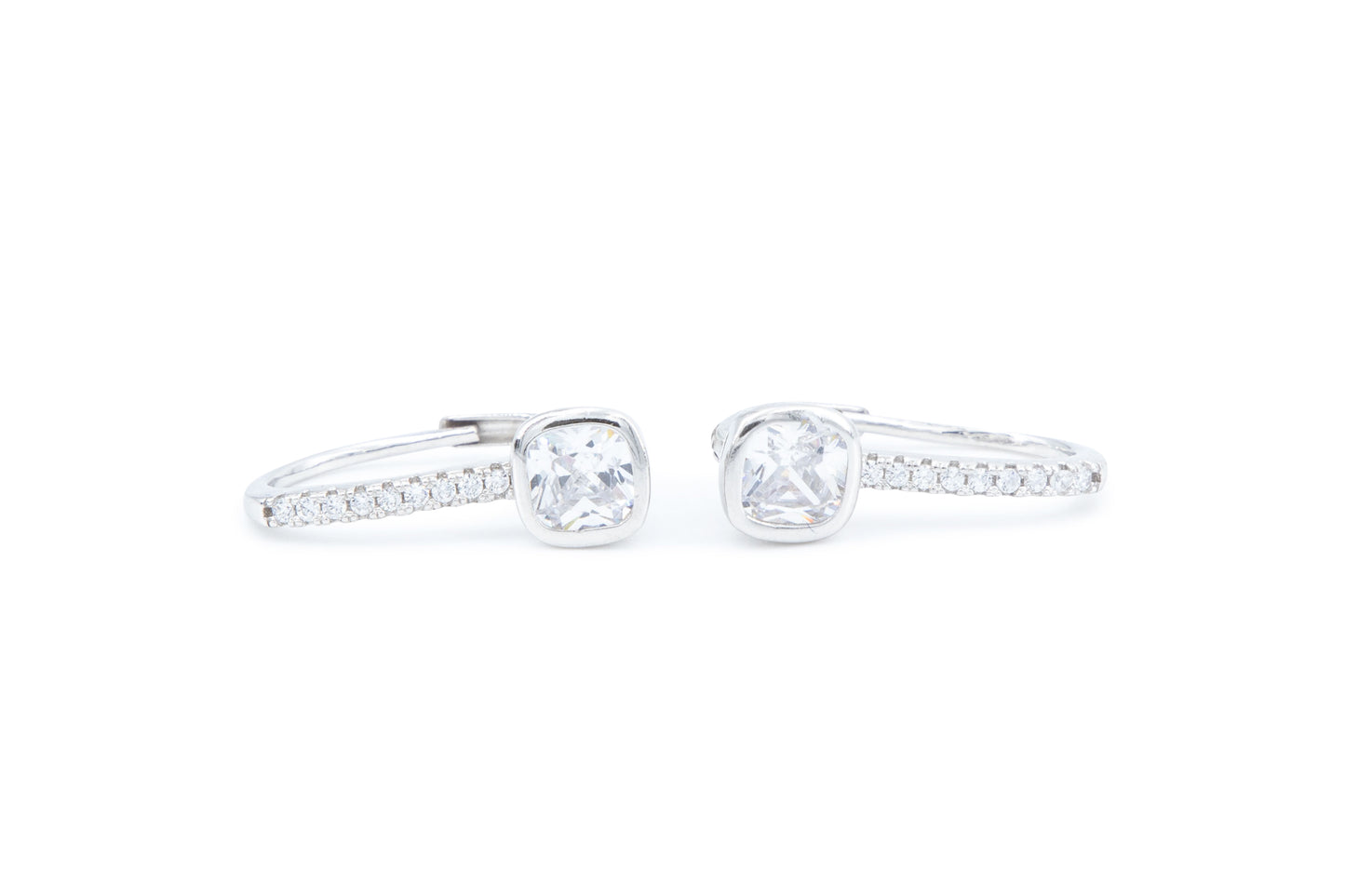 Bequasa Creativity Cristall Ohrringe, Silber 925, Rhodiniert