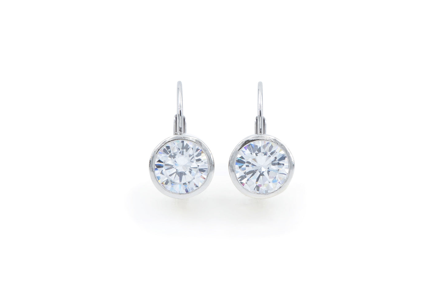 Bequasa Elegance Circle Ohrringe, Silber 925, Rhodiniert