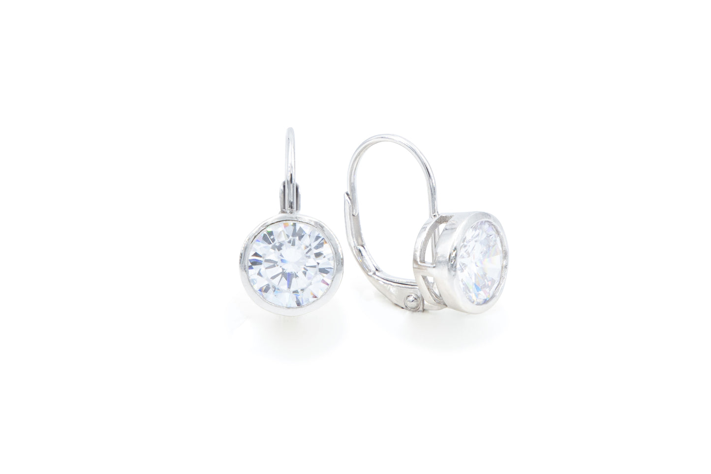 Bequasa Elegance Circle Ohrringe, Silber 925, Rhodiniert