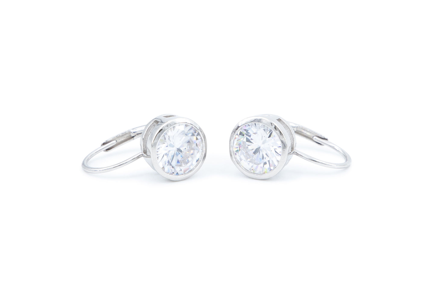 Bequasa Elegance Circle Ohrringe, Silber 925, Rhodiniert