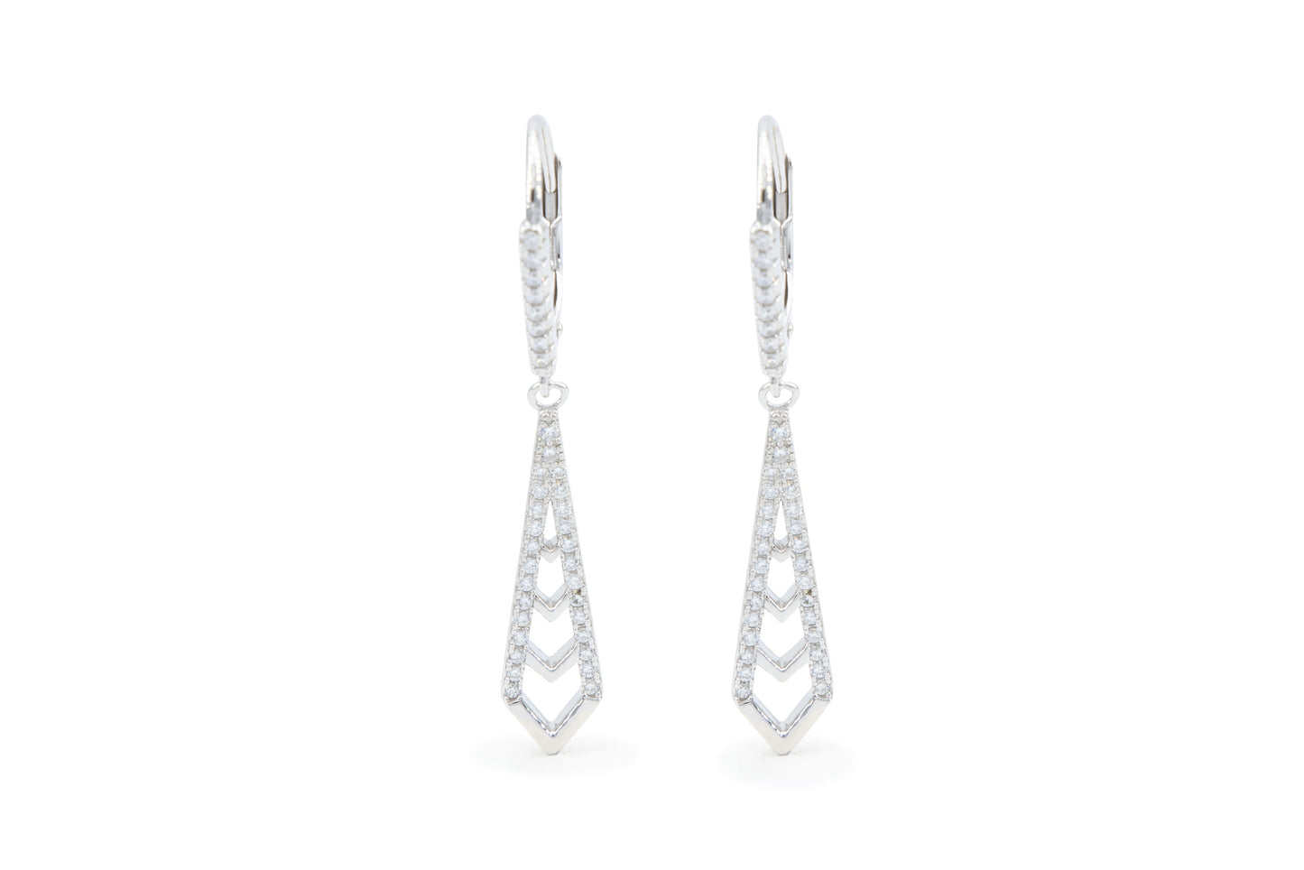 Bequasa Symbolic Tie Ohrringe, Silber 925, Rhodiniert