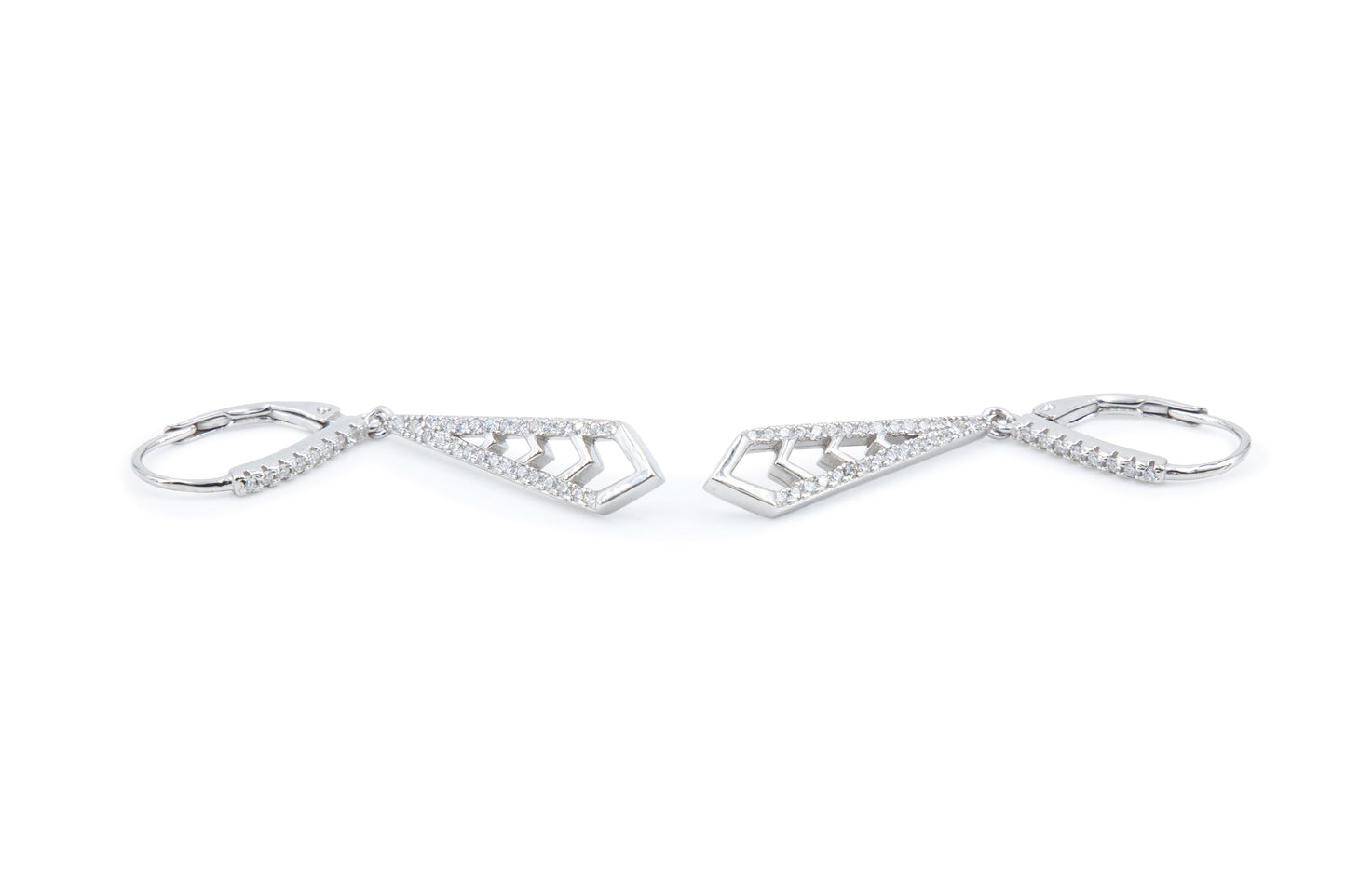 Bequasa Symbolic Tie Ohrringe, Silber 925, Rhodiniert