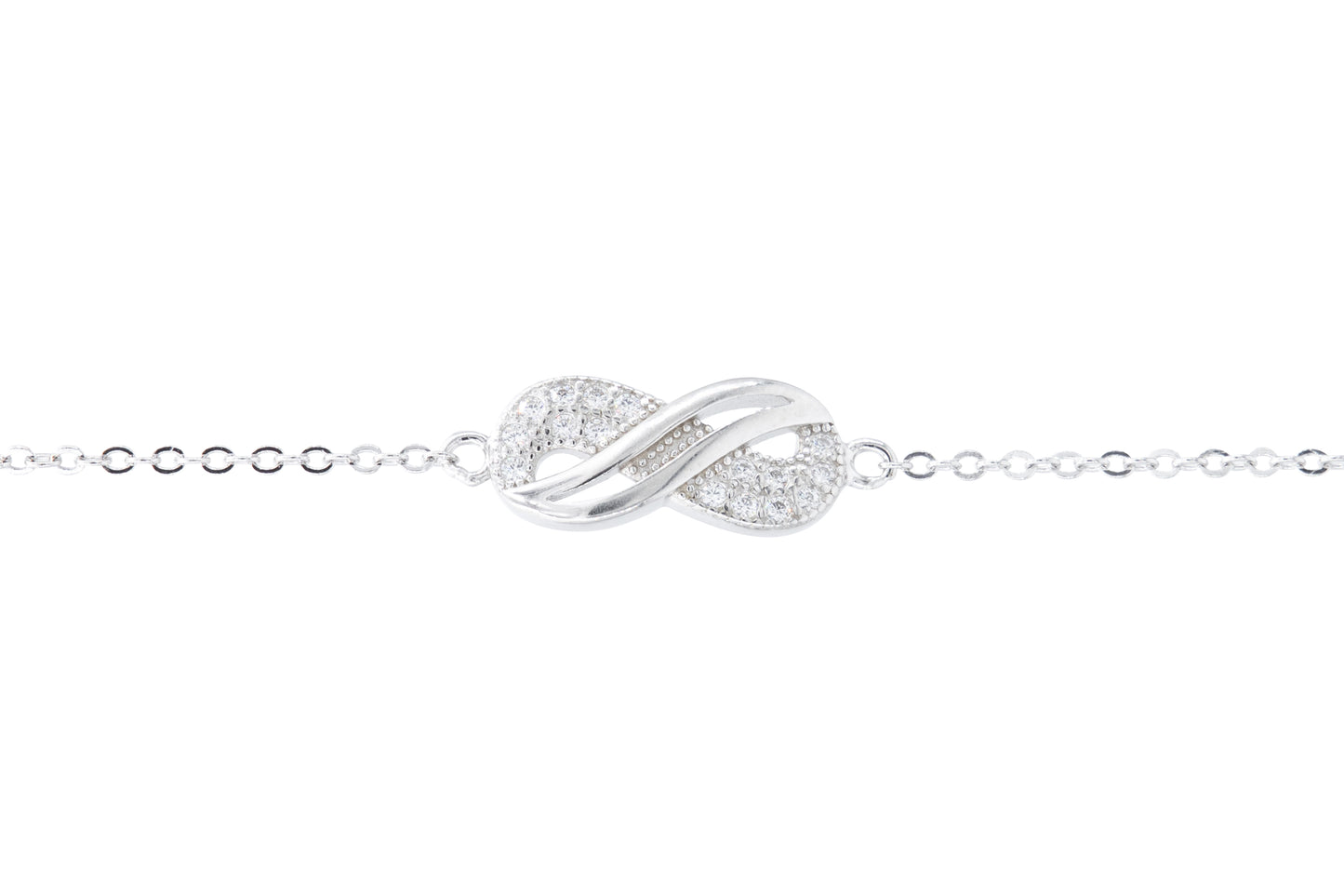 Bequasa Infinity Armkette, Silber 925, Rhodiniert