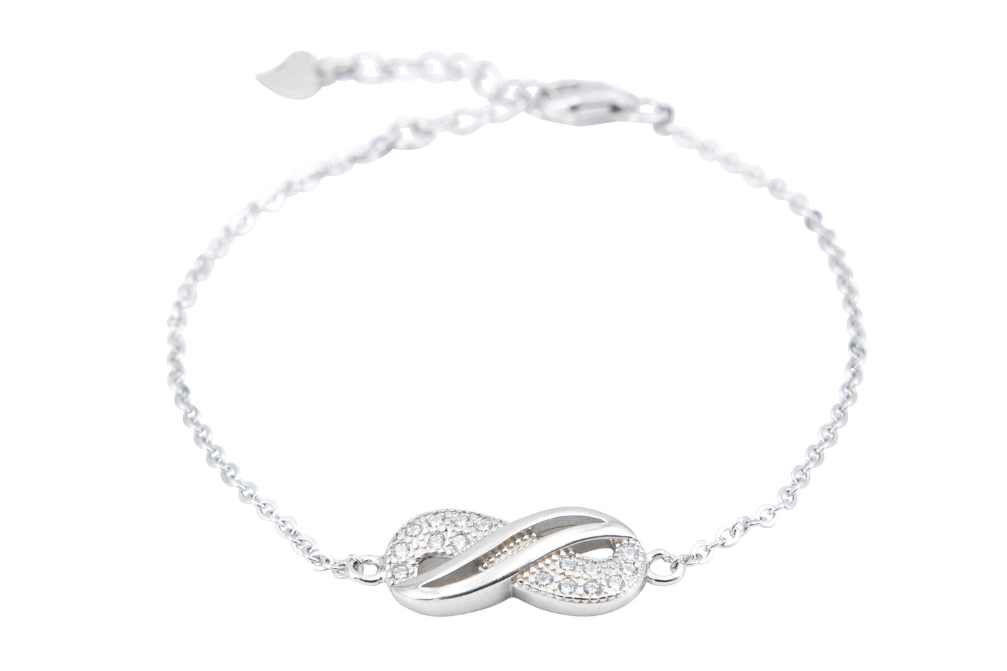 Bequasa Infinity Armkette, Silber 925, Rhodiniert