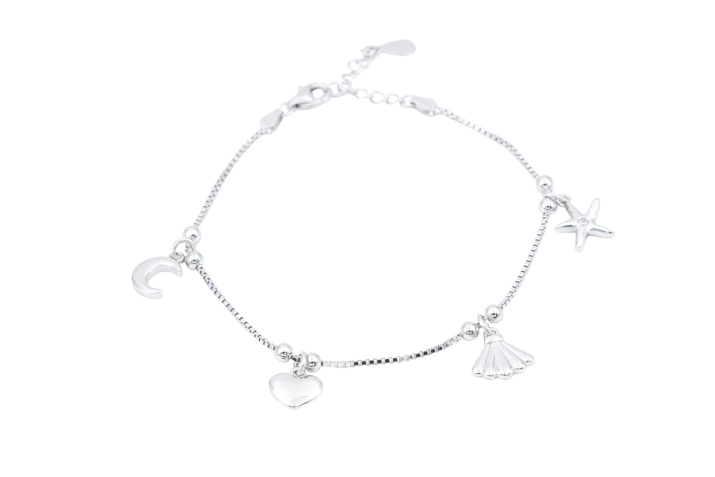 Bequasa Ocean Night Armreif, Silber 925, Rhodiniert