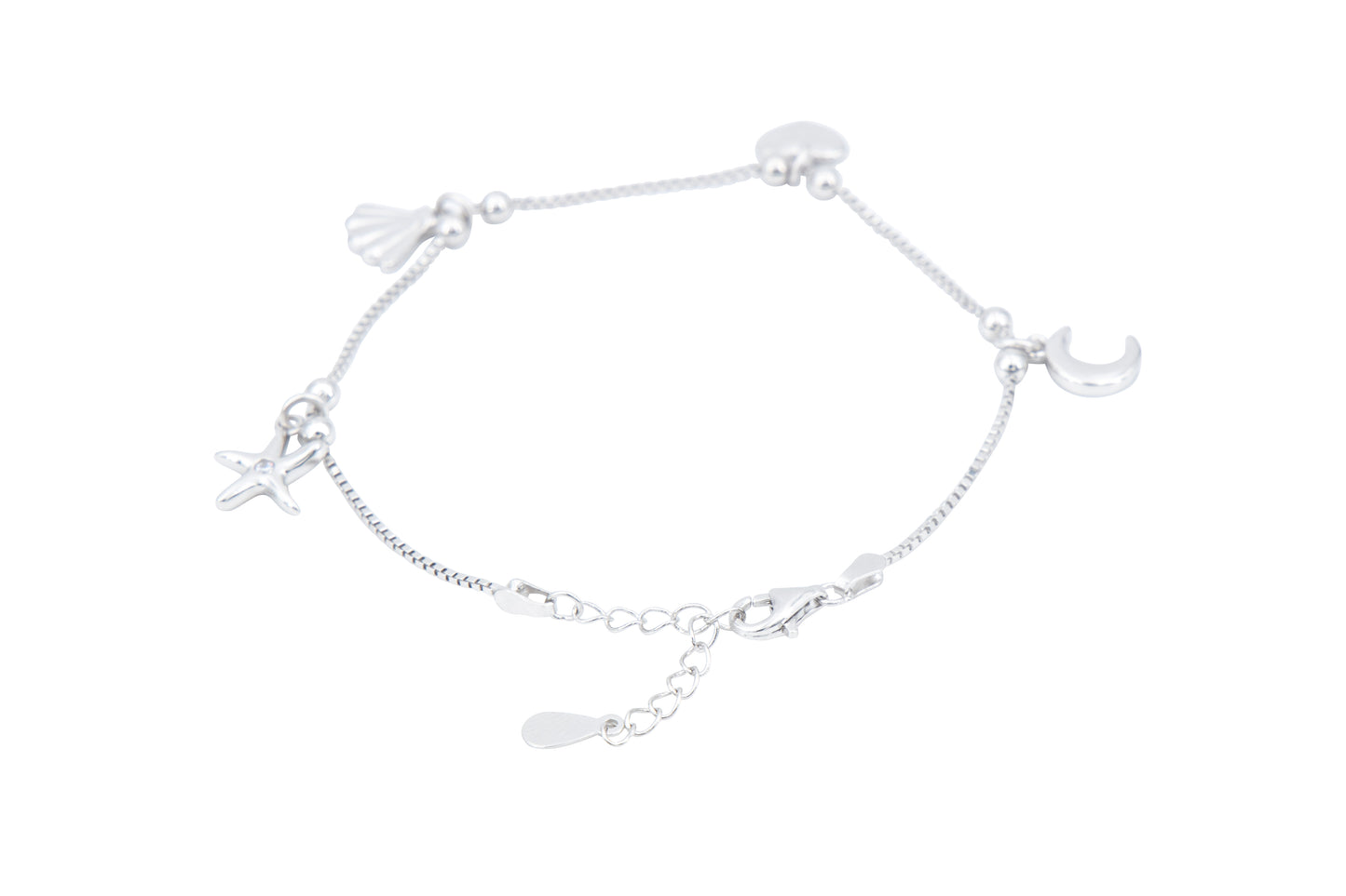 Bequasa Ocean Night Armreif, Silber 925, Rhodiniert
