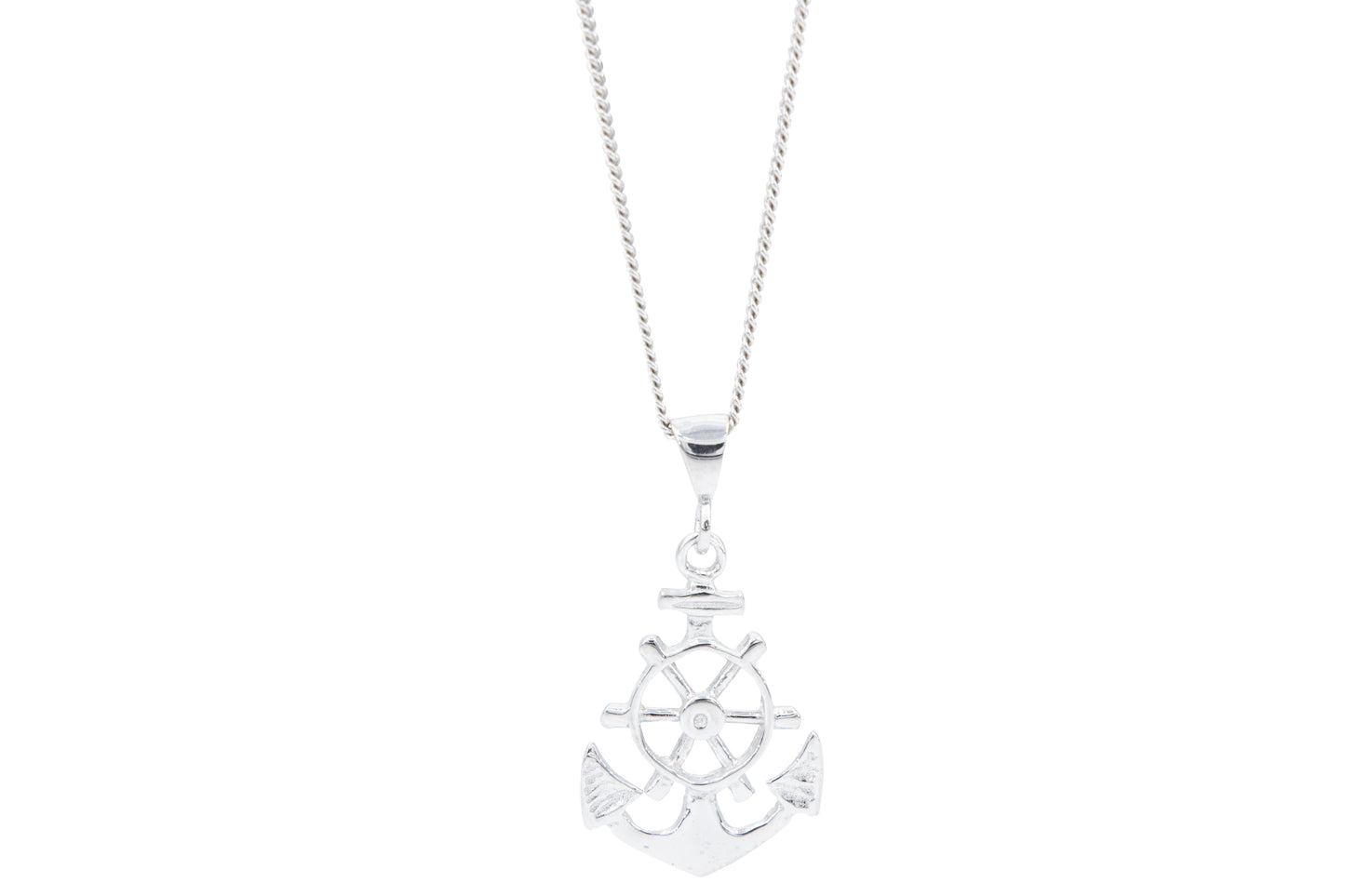 Bequasa Symbolic Nautical Halskette, Silber 925, Rhodiniert