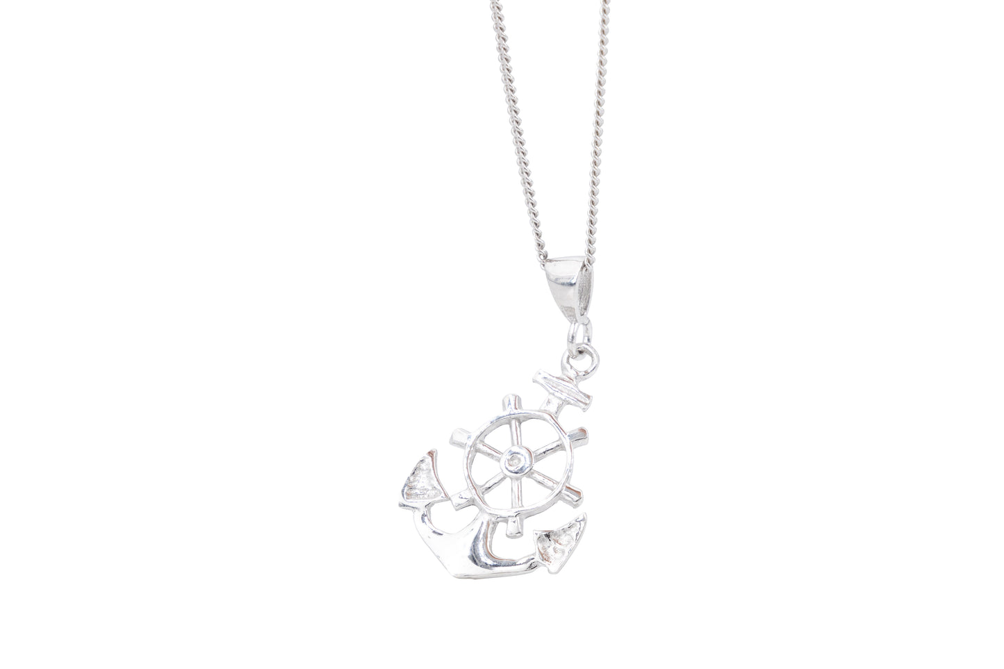 Bequasa Symbolic Nautical Halskette, Silber 925, Rhodiniert