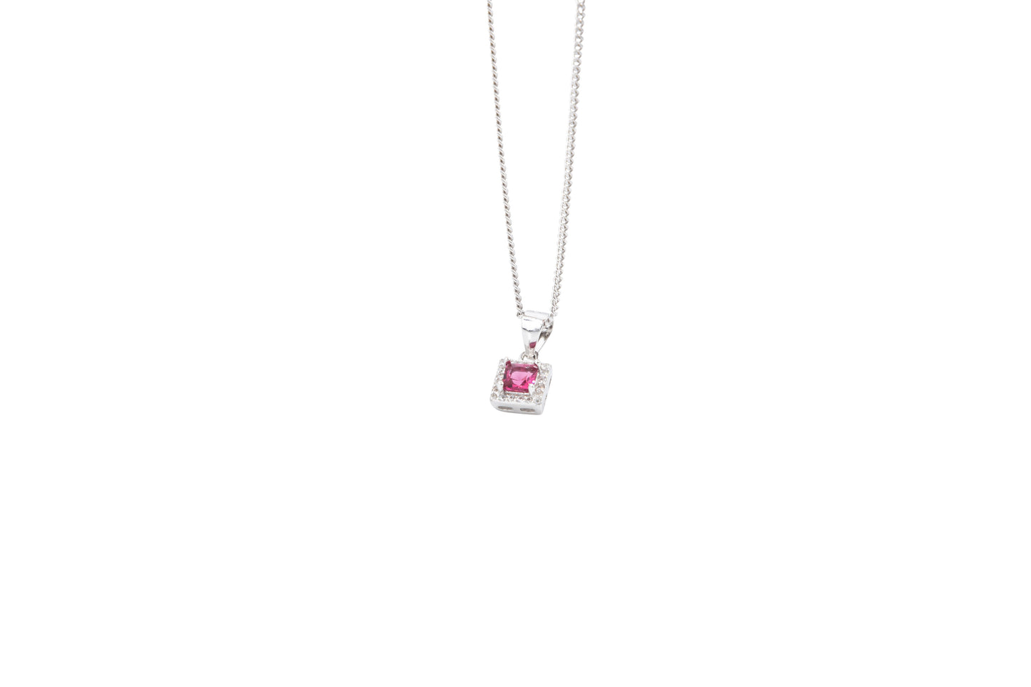 Bequasa Square Set, Rosa, Silber 925, Rhodiniert
