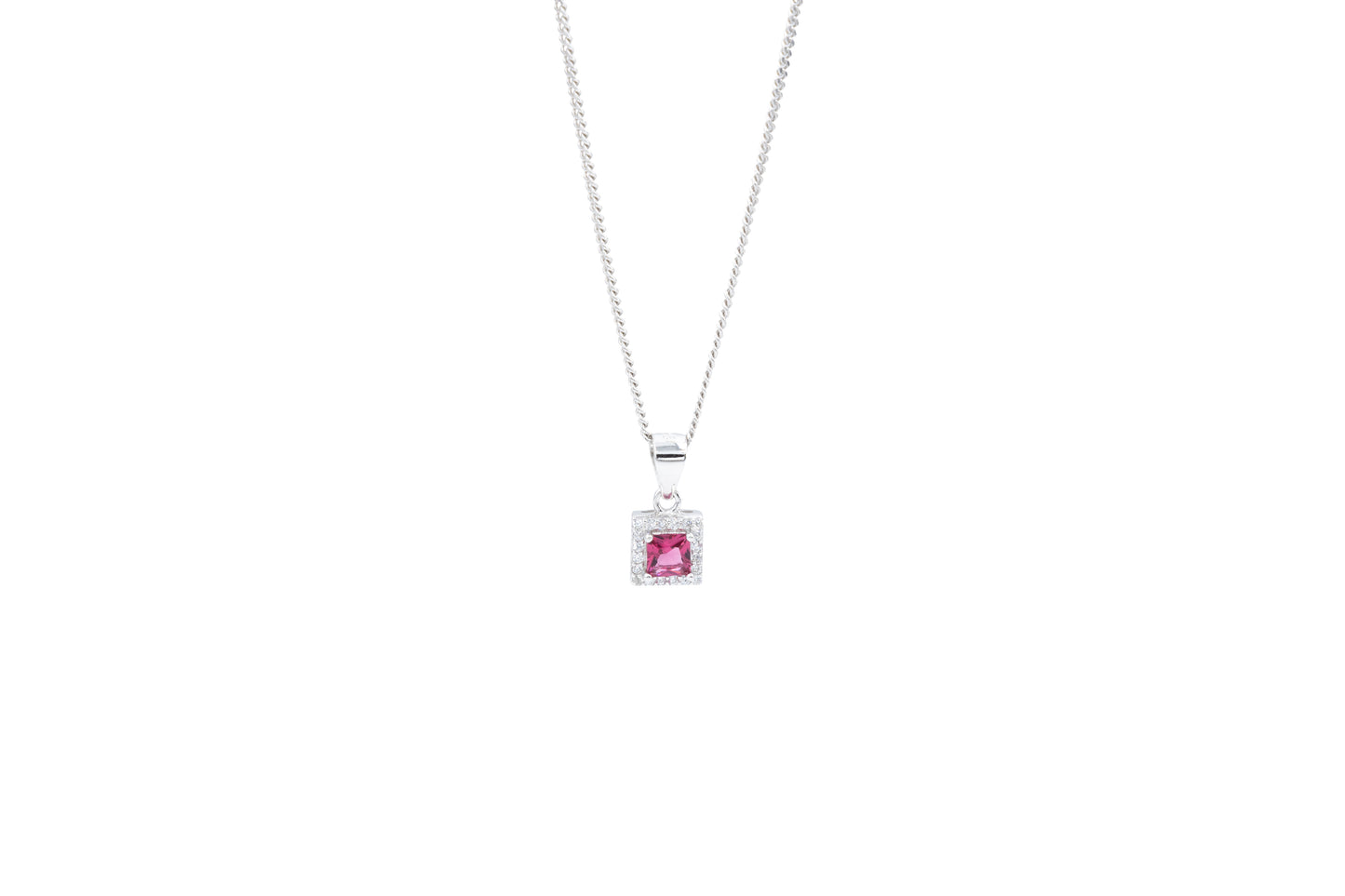 Bequasa Square Set, Rosa, Silber 925, Rhodiniert