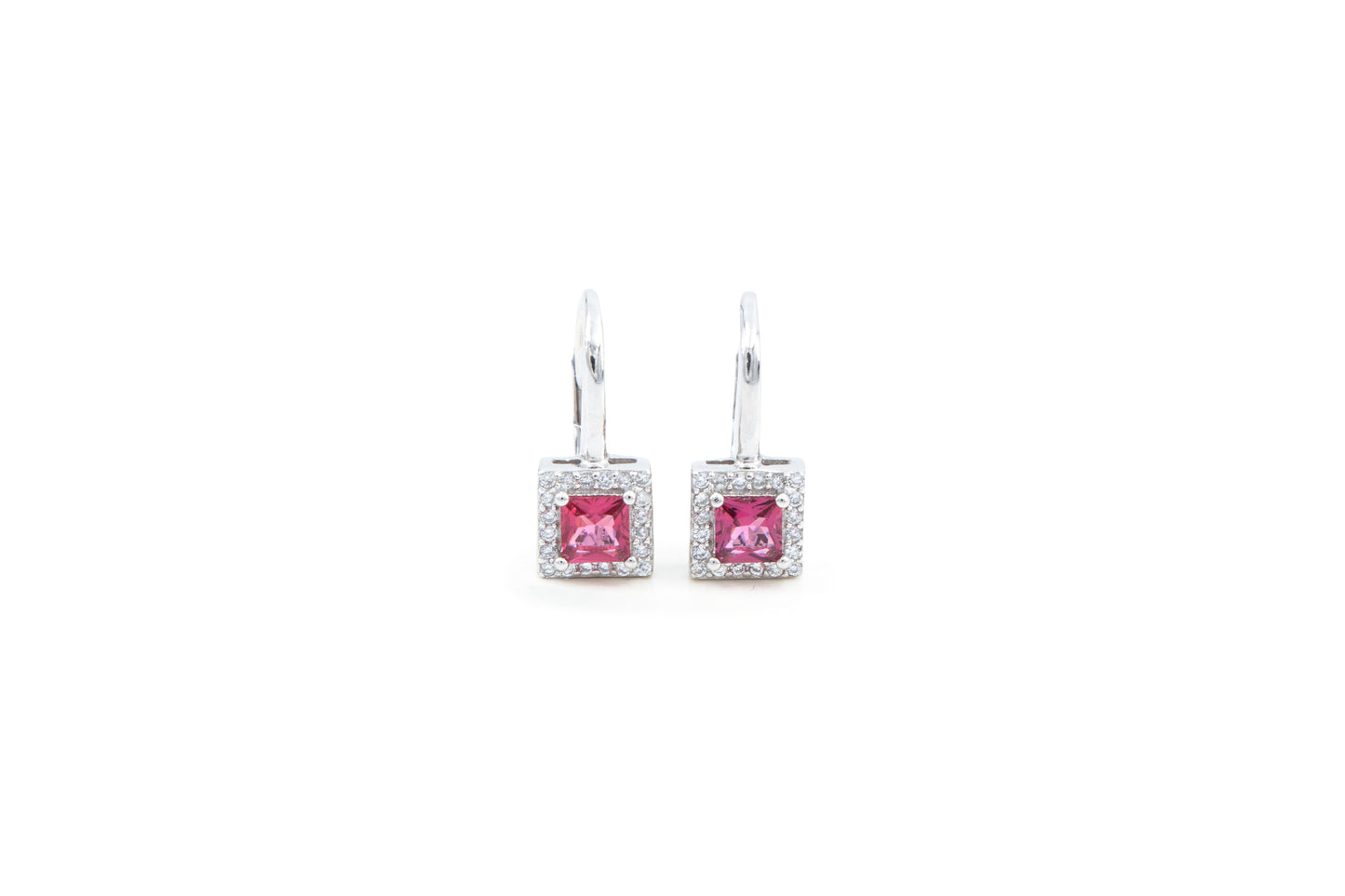 Bequasa Square Set, Rosa, Silber 925, Rhodiniert