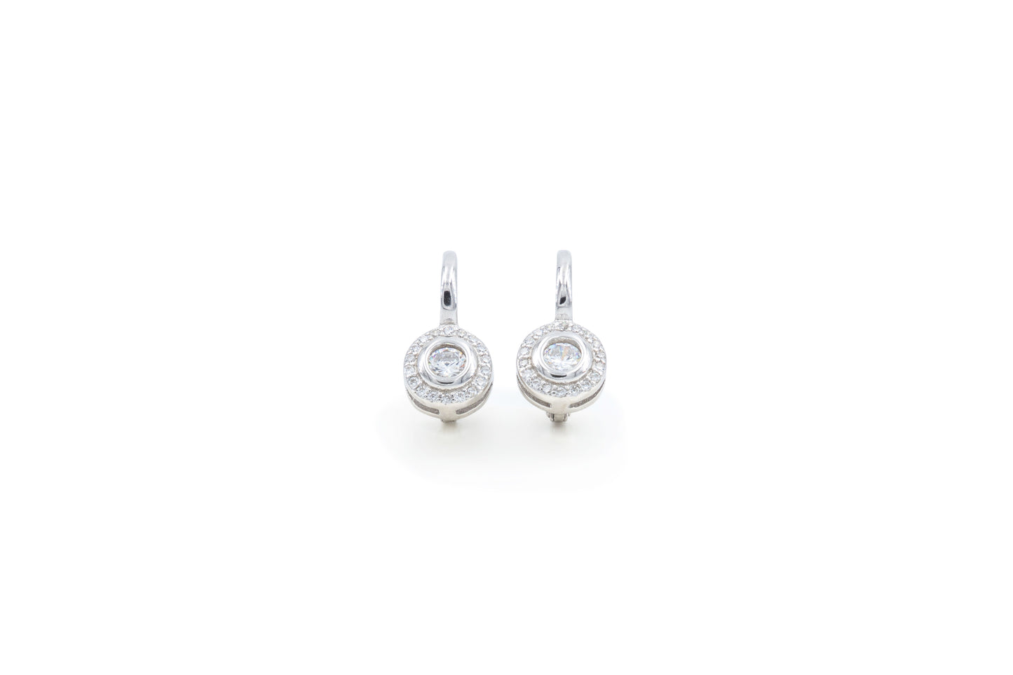 Bequasa Oval Cristallic Set, Weiss, Silber 925, Rhodiniert