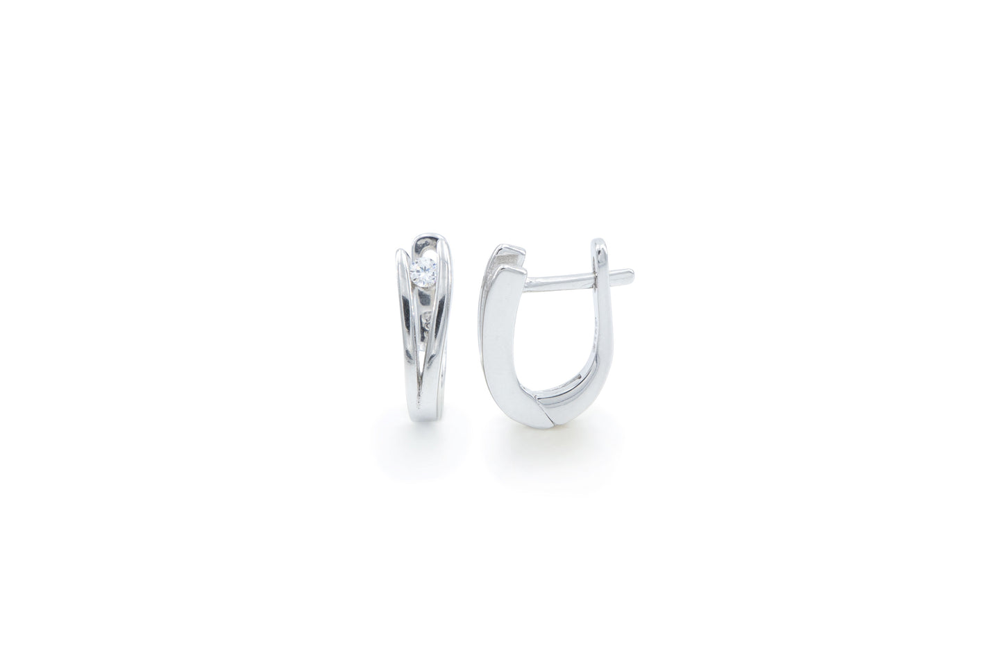 Bequasa Sparkling Fine Crystal Set, Weiss, Silber 925, Rhodiniert