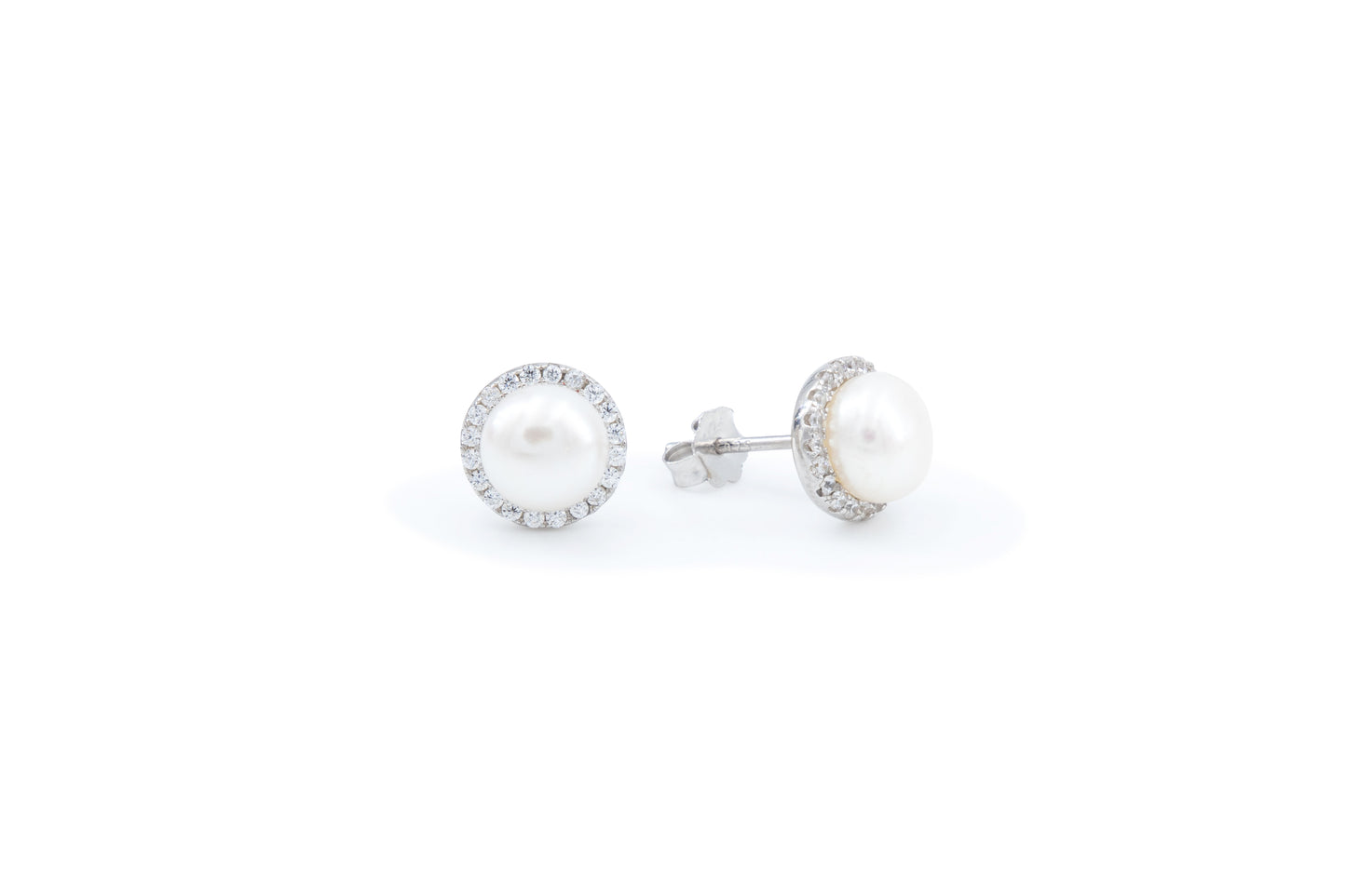 Bequasa White Pearl Set, Weiss, Silber 925, Rhodiniert
