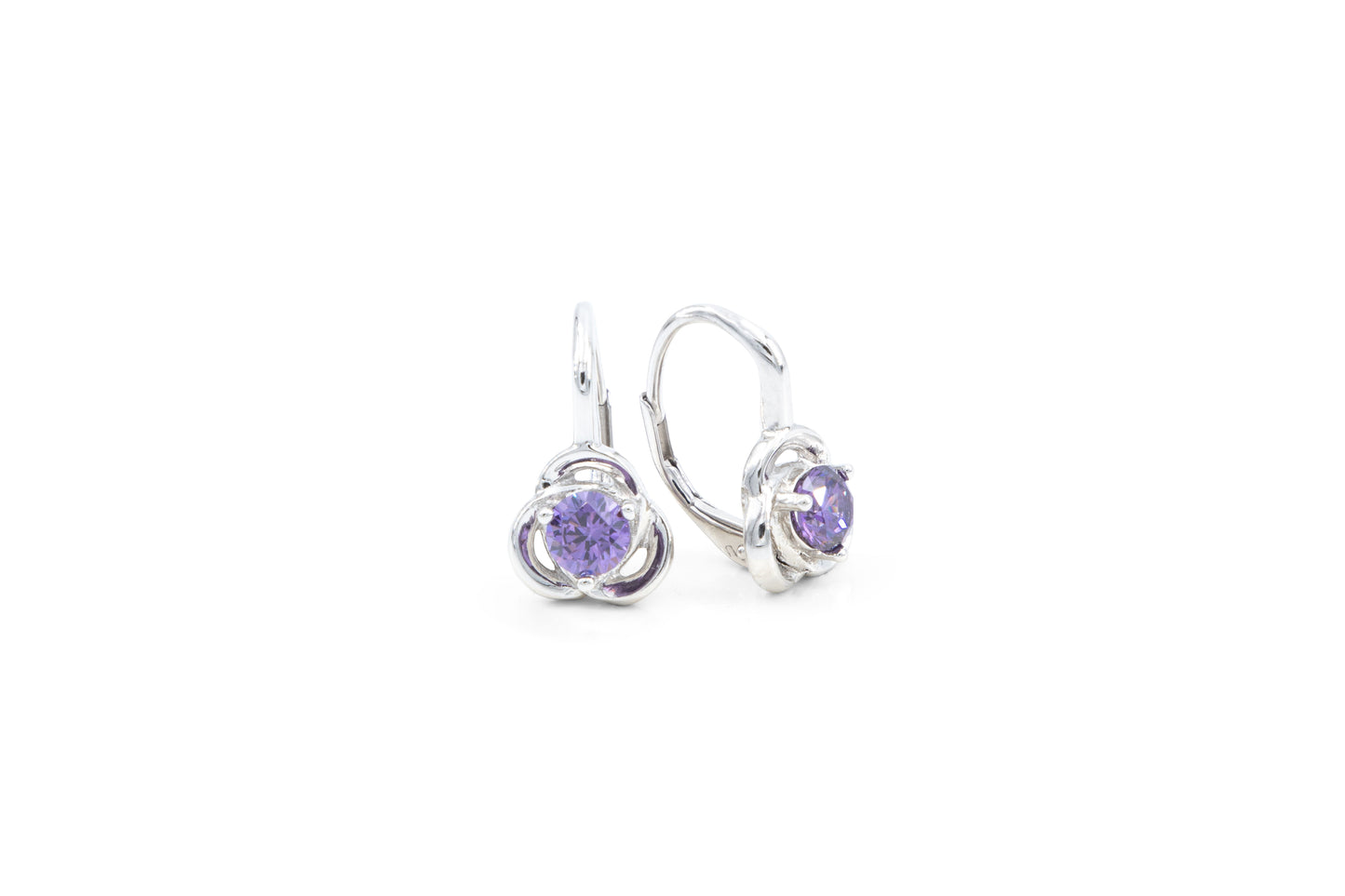 Bequasa Lila Point Set, Violett, Silber 925, Rhodiniert