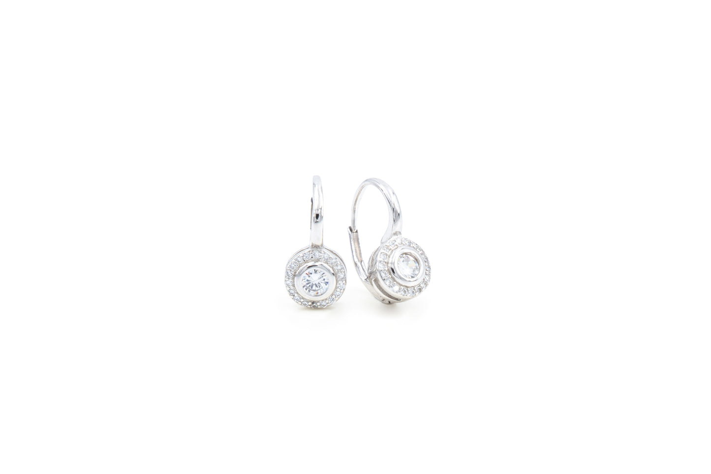 Bequasa Oval Cristallic Set, Weiss, Silber 925, Rhodiniert