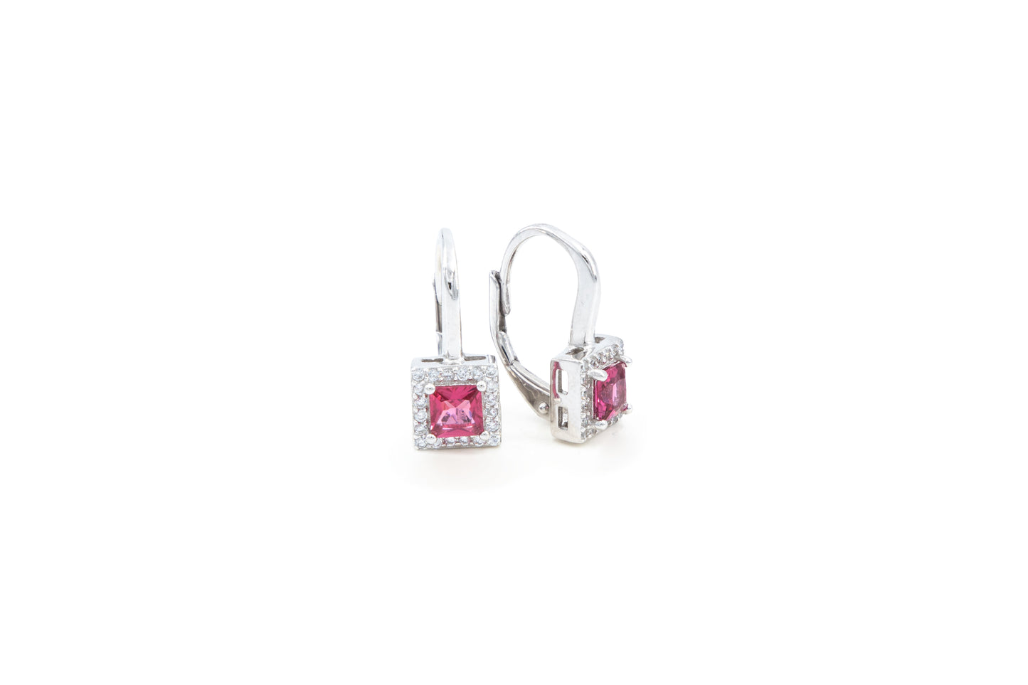 Bequasa Square Set, Rosa, Silber 925, Rhodiniert