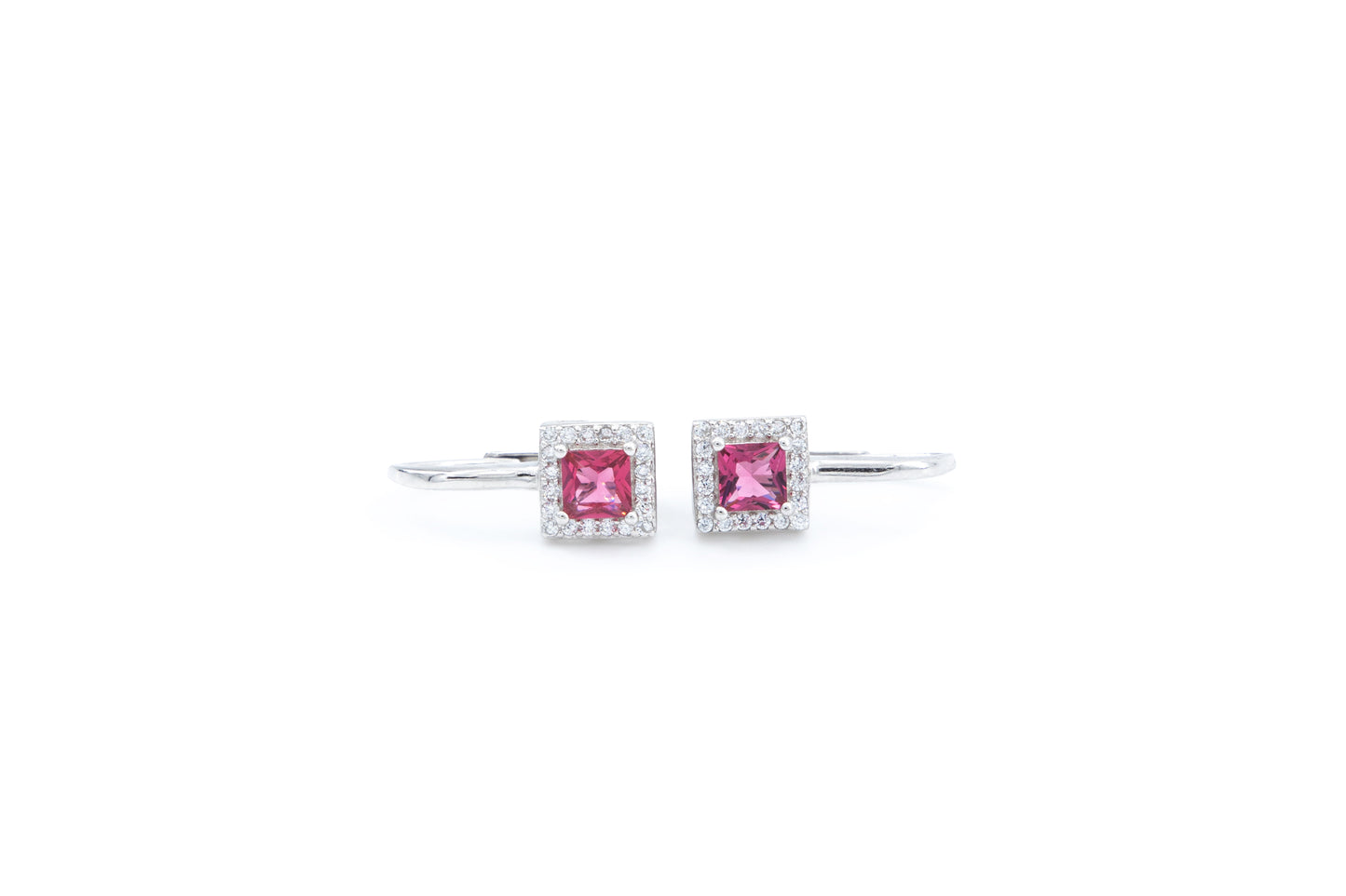 Bequasa Square Set, Rosa, Silber 925, Rhodiniert