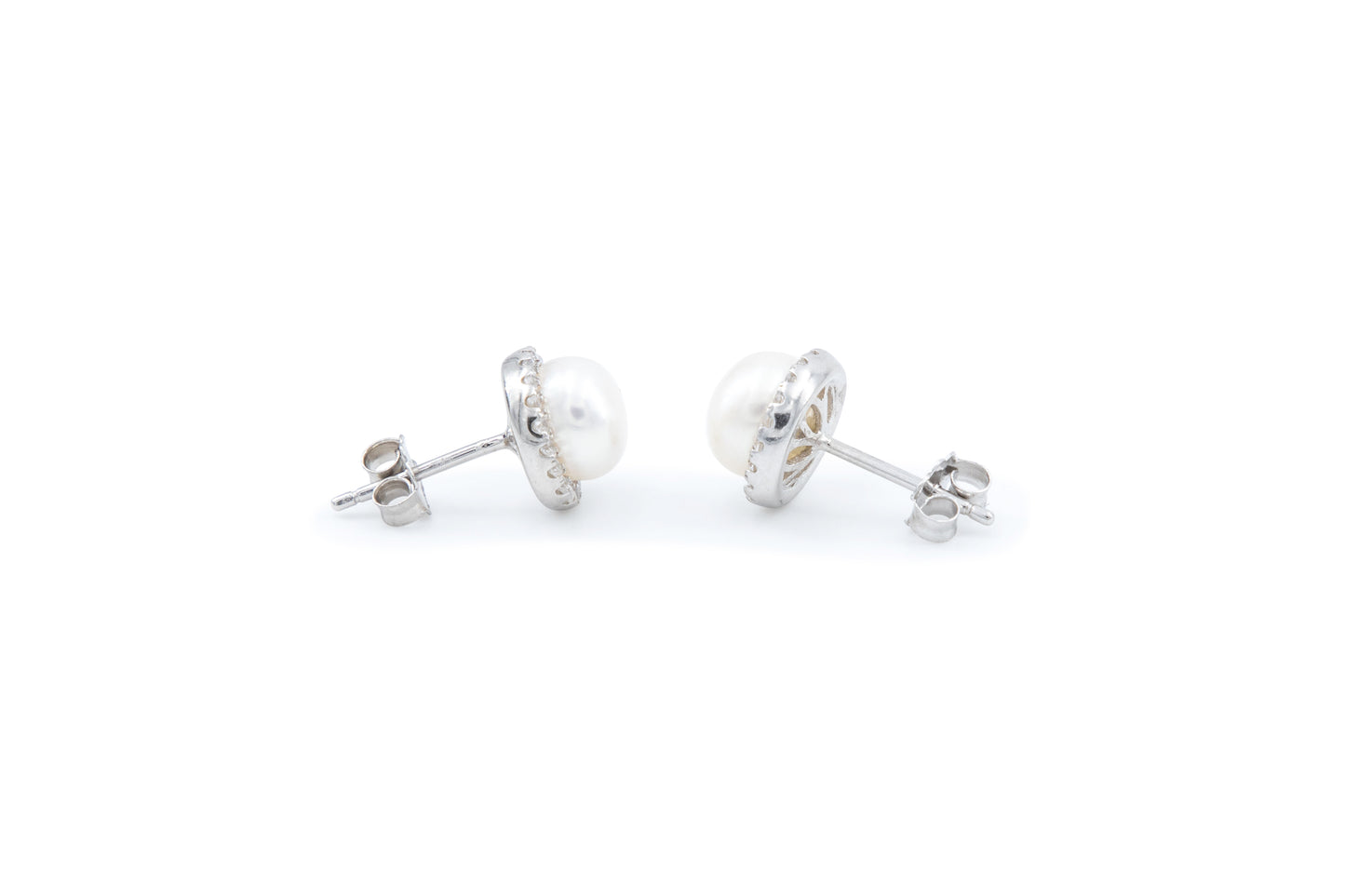 Bequasa White Pearl Set, Weiss, Silber 925, Rhodiniert