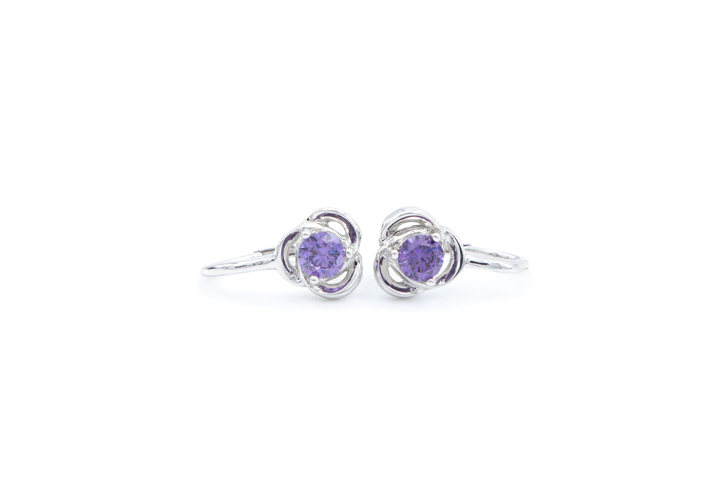 Bequasa Lila Point Set, Violett, Silber 925, Rhodiniert