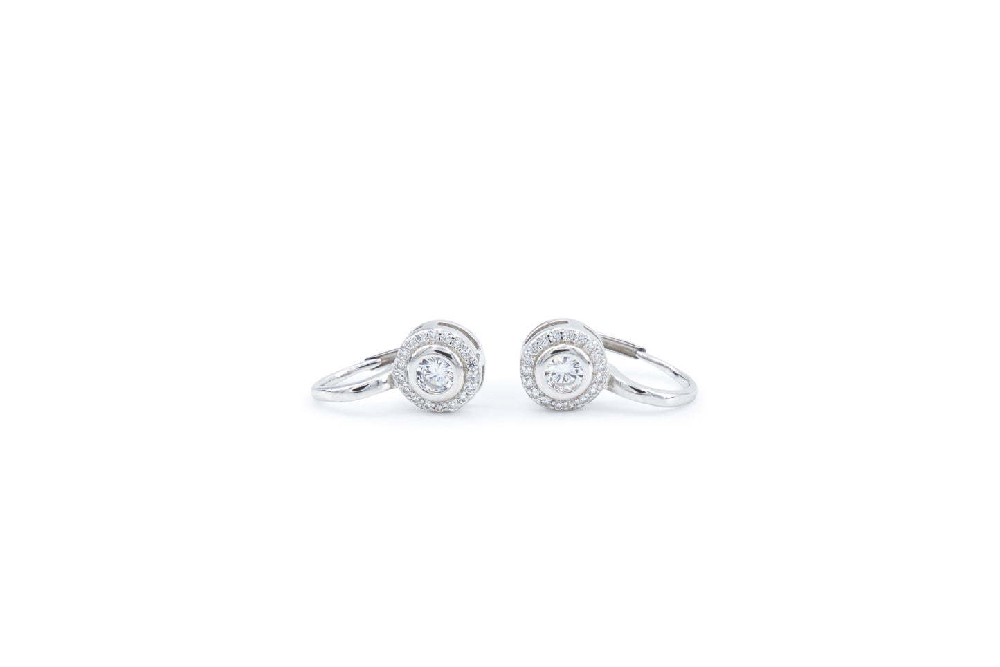 Bequasa Oval Cristallic Set, Weiss, Silber 925, Rhodiniert