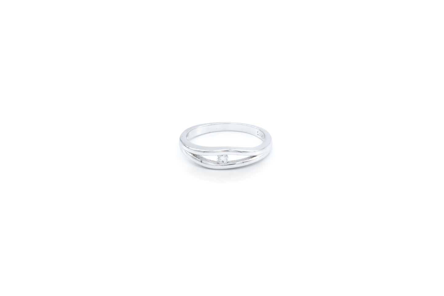 Bequasa Sparkling Fine Crystal Set, Weiss, Silber 925, Rhodiniert