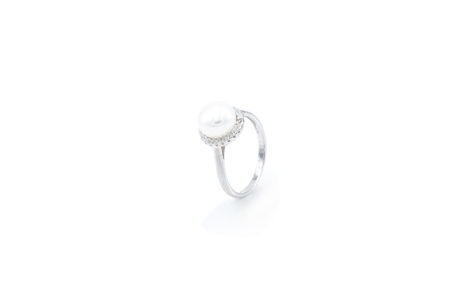 Bequasa White Pearl Set, Weiss, Silber 925, Rhodiniert