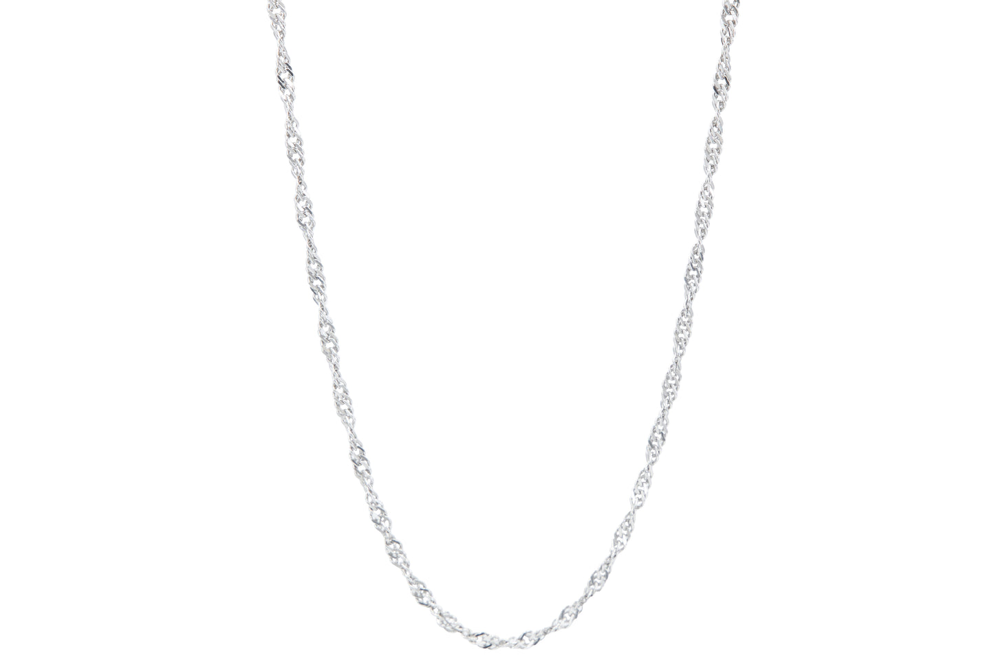Wave Kette, Silber 925, Rhodiniert