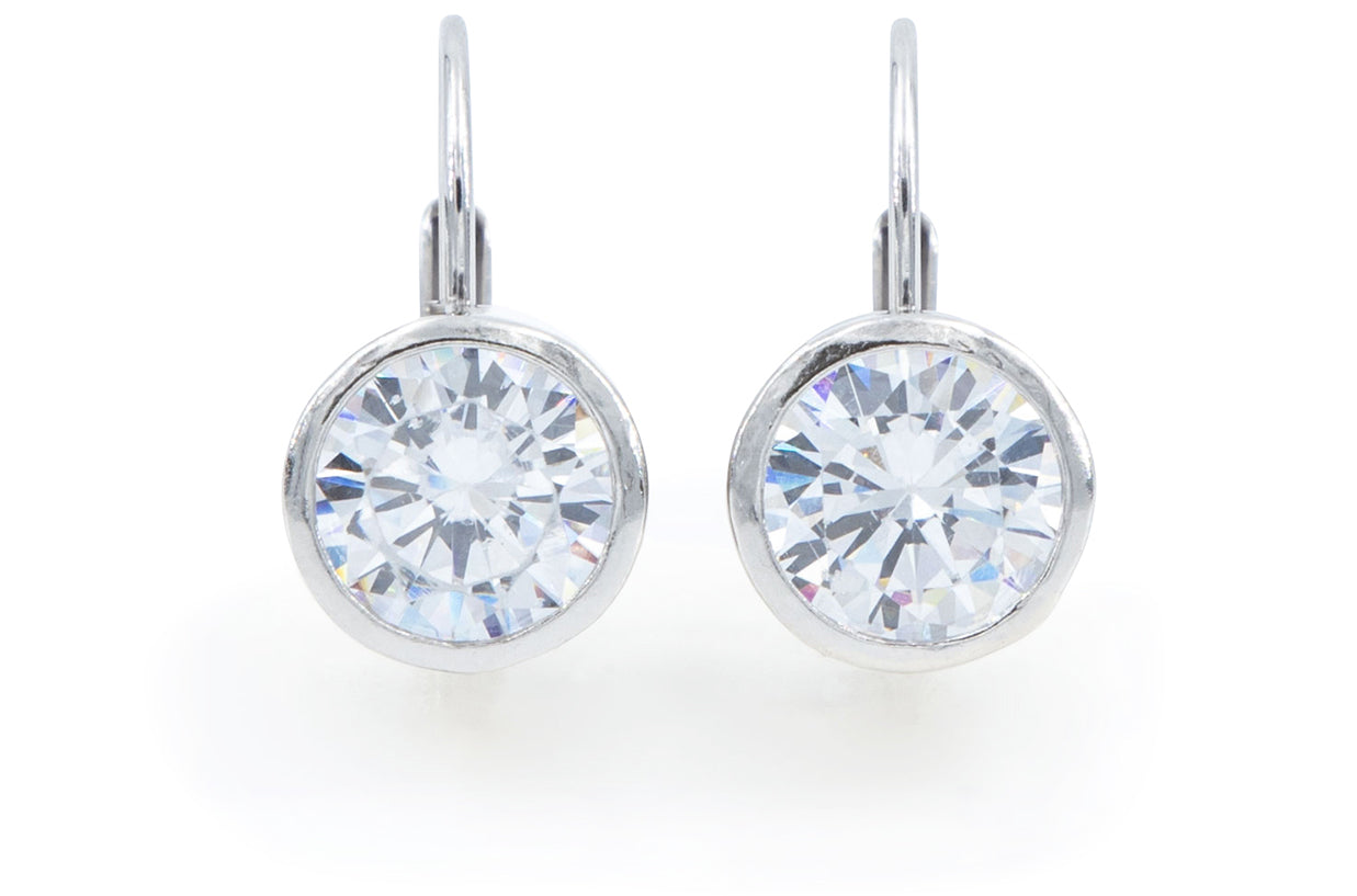 Bequasa Elegance Circle Ohrringe, Silber 925, Rhodiniert