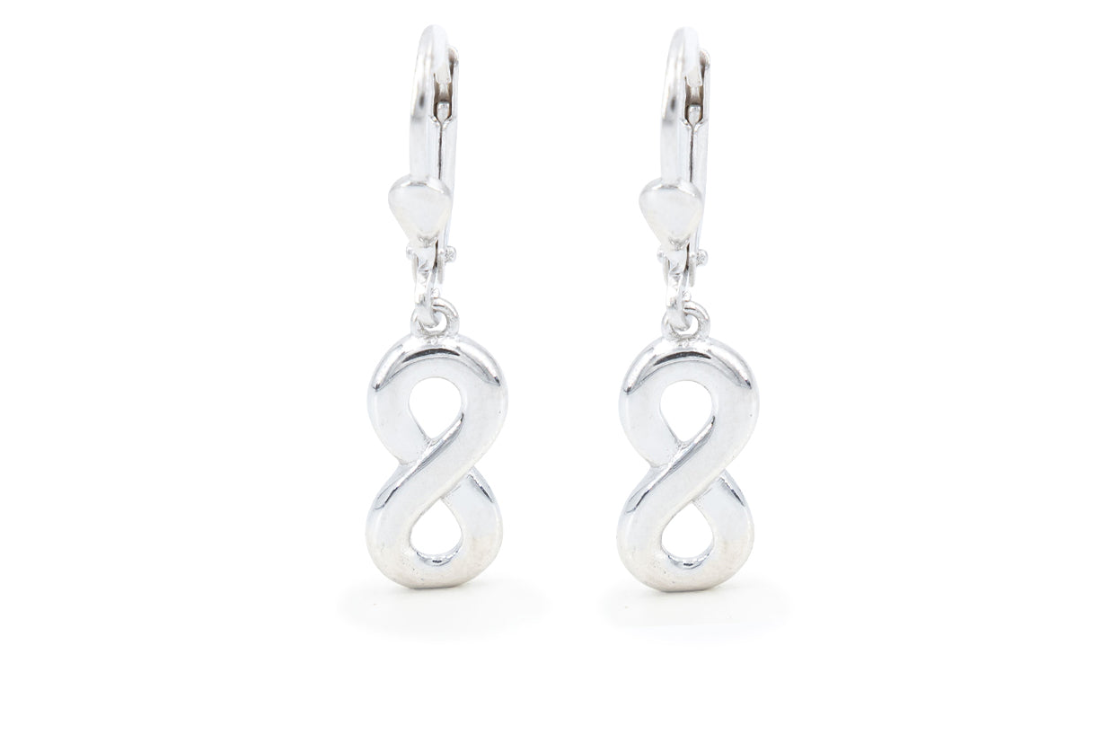 Bequasa Endless Silver Ohrringe, Silber 925, Rhodiniert