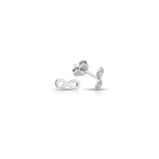 Bequasa Attract Infinity Ohrringe, Silber 925, Rhodiniert