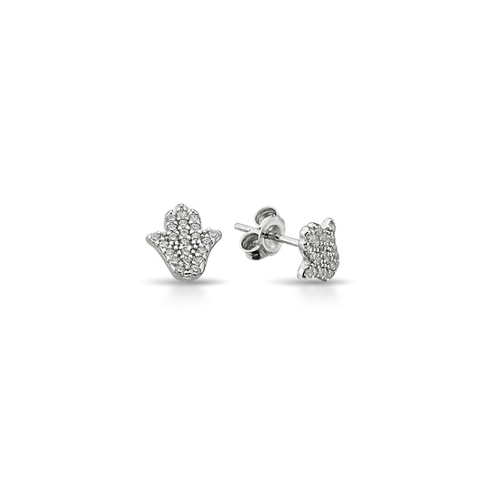 Bequasa Crystal Corn Ohrringe, Silber 925, Rhodiniert