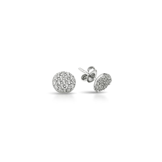Bequasa Diamond Dots Ohrringe, Silber 925, Rhodiniert