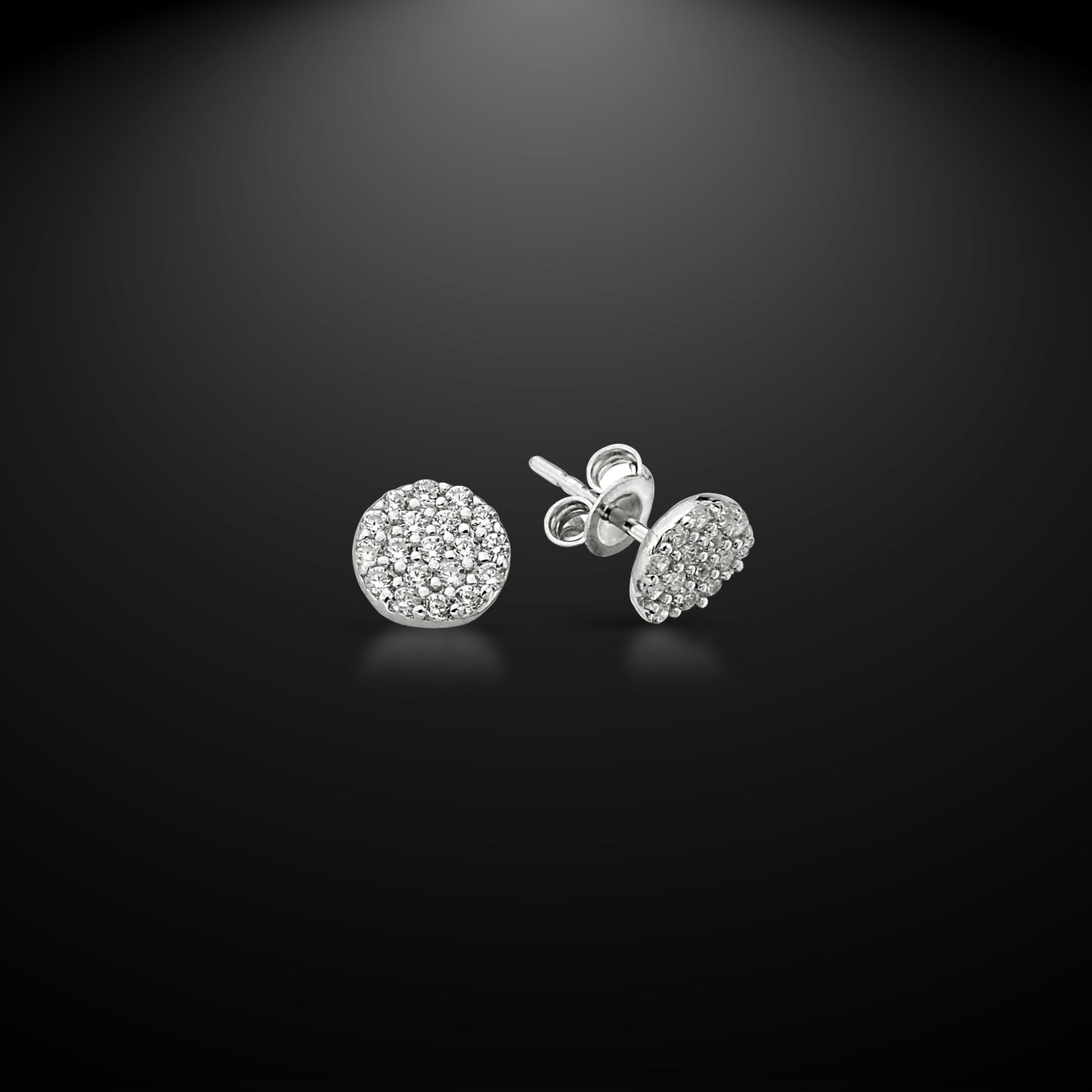 Bequasa Diamond Dots Ohrringe, Silber 925, Rhodiniert