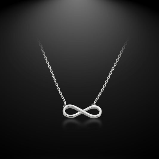 Bequasa Creativity Eternity Halskette, Silber 925, Rhodiniert