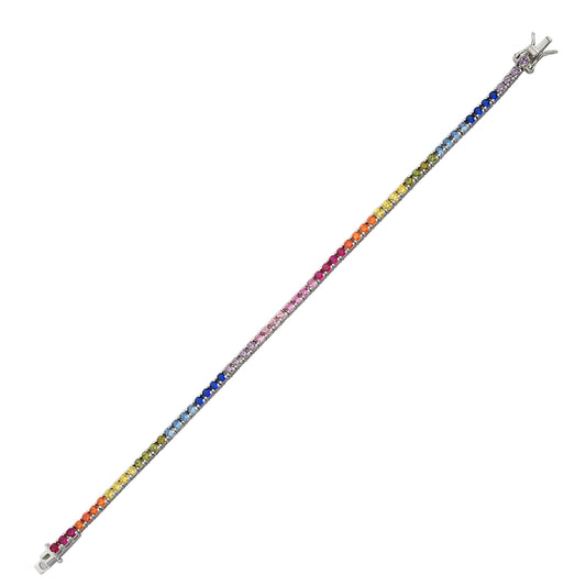 Bequasa Rainbow Armband, Silber 925, Rhodiniert