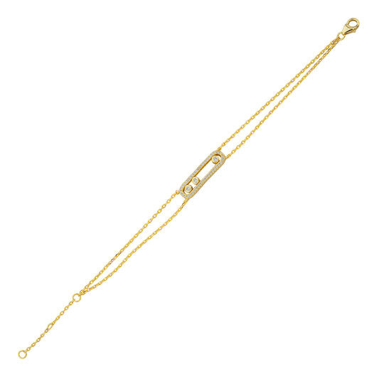 Bequasa Duplici Armband, Silber 925, Rhodiniert