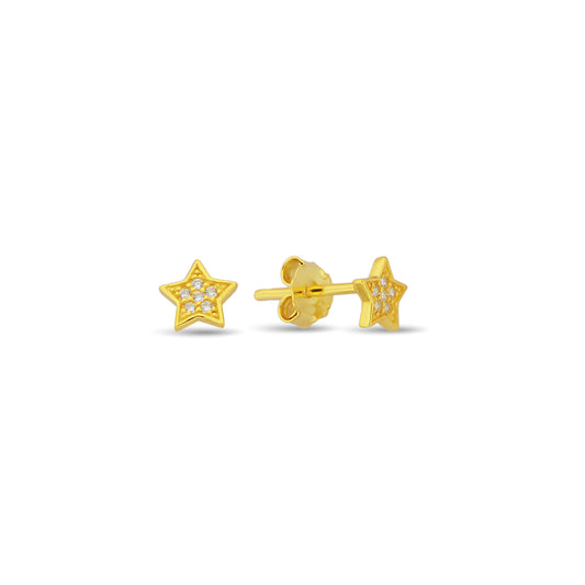 Bequasa Sparkling Stars Ohrringe, Silber 925, Rhodiniert