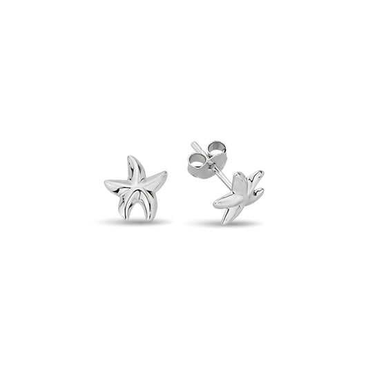 Bequasa Attract Starfish Ohrringe, Silber 925, Rhodiniert