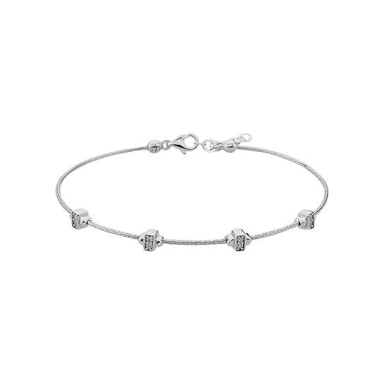Bequasa Frames Armkette, Silber 925, Rhodiniert