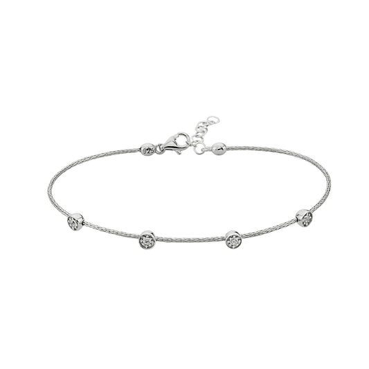 Bequasa Oculos Armband, Silber 925, Rhodiniert