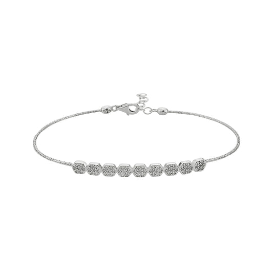 Bequasa Barrier Armband, Silber 925, Rhodiniert