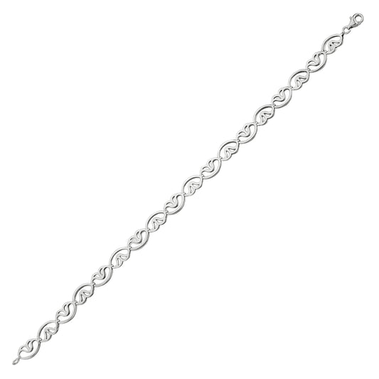 Bequasa Faba Armband, Silber 925, Rhodiniert