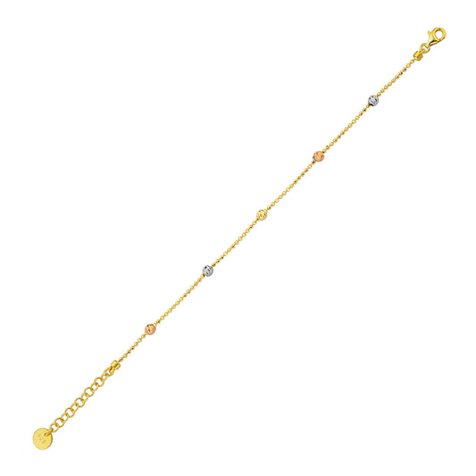 Bequasa Golden Chip Armband, Silber 925, Rhodiniert