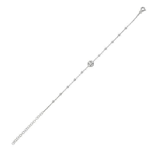 Bequasa Diamond Core Armband, Silber 925, Rhodiniert