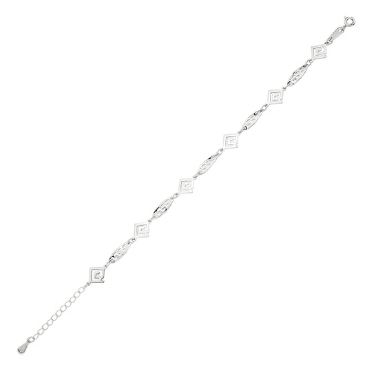 Bequasa Silber Stripe Armband, Silber 925, Rhodiniert