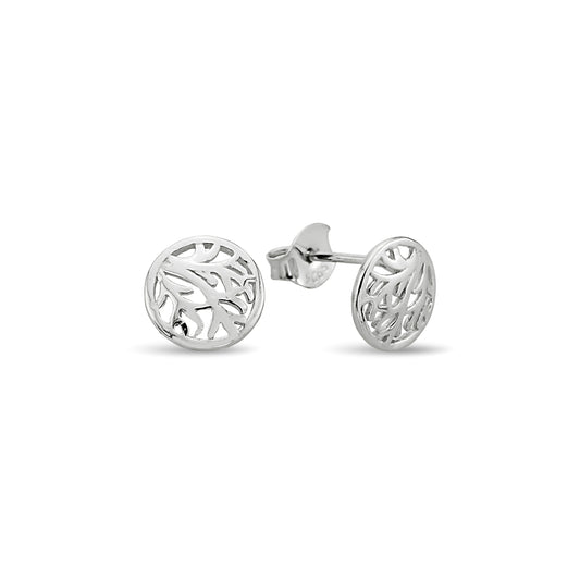 Bequasa Roots Ohrringe, Silber 925, Rhodiniert